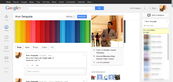 Arun Sengupta Google+ Profile Page
