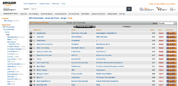Amazon.com Free Songs MP3 Downloads Arunace