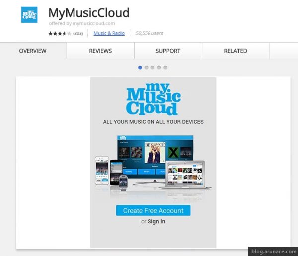 my music cloud arunace