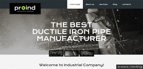 proind steel industry theme wordpress - arunace