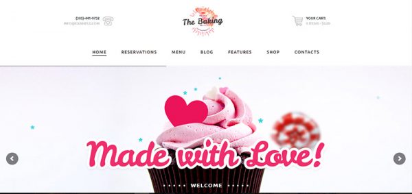 bakery cake shop cafe wordpress theme - arunace blog