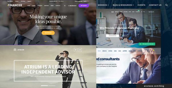 best finance company wordpress themes - arunace blog