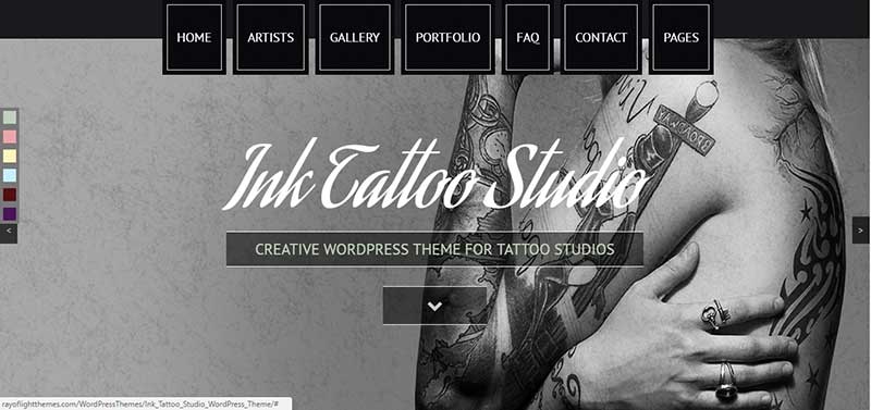 ink tattoo studio wordpress theme - arunace blog