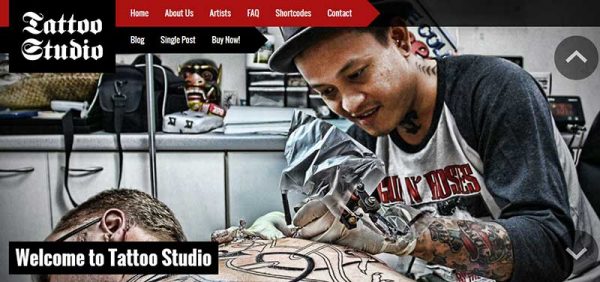 tattoo studio wordpress theme - arunace blog